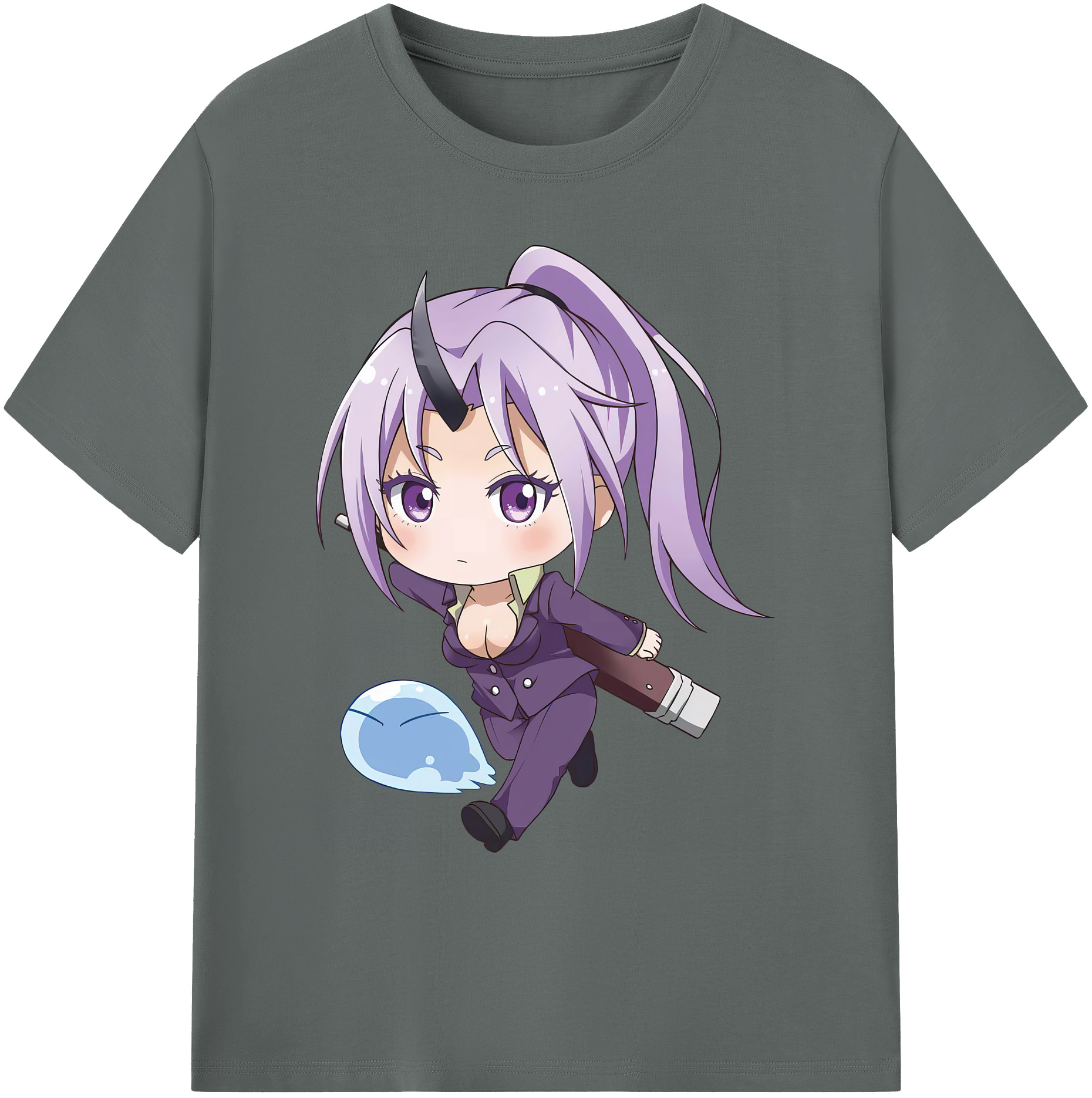 （画像用） 転スラ Regarding Reincarnated to Slime 綿100％ メンズ半袖Tシャツ｜肌触りやわらか＆通気性